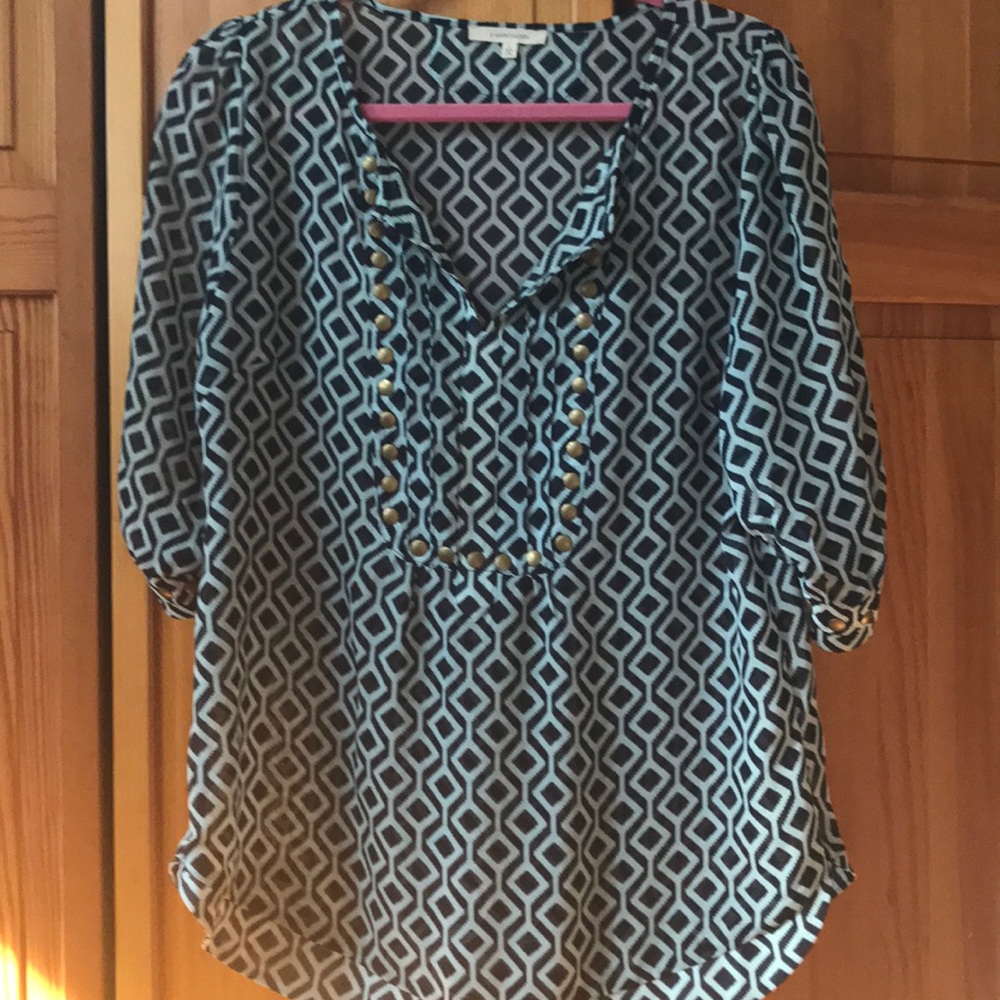 Mono geo blouse
